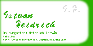 istvan heidrich business card
