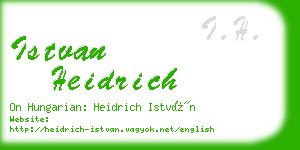 istvan heidrich business card